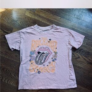 American eagle the Rolling Stones Pink Graphic T-Shirt